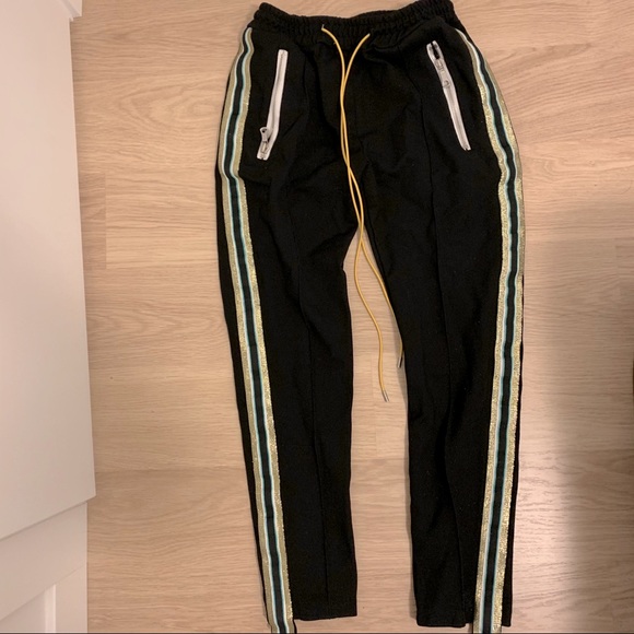 Rhude elasticated-waist sweatpants green/gold men - Picture 4 of 9